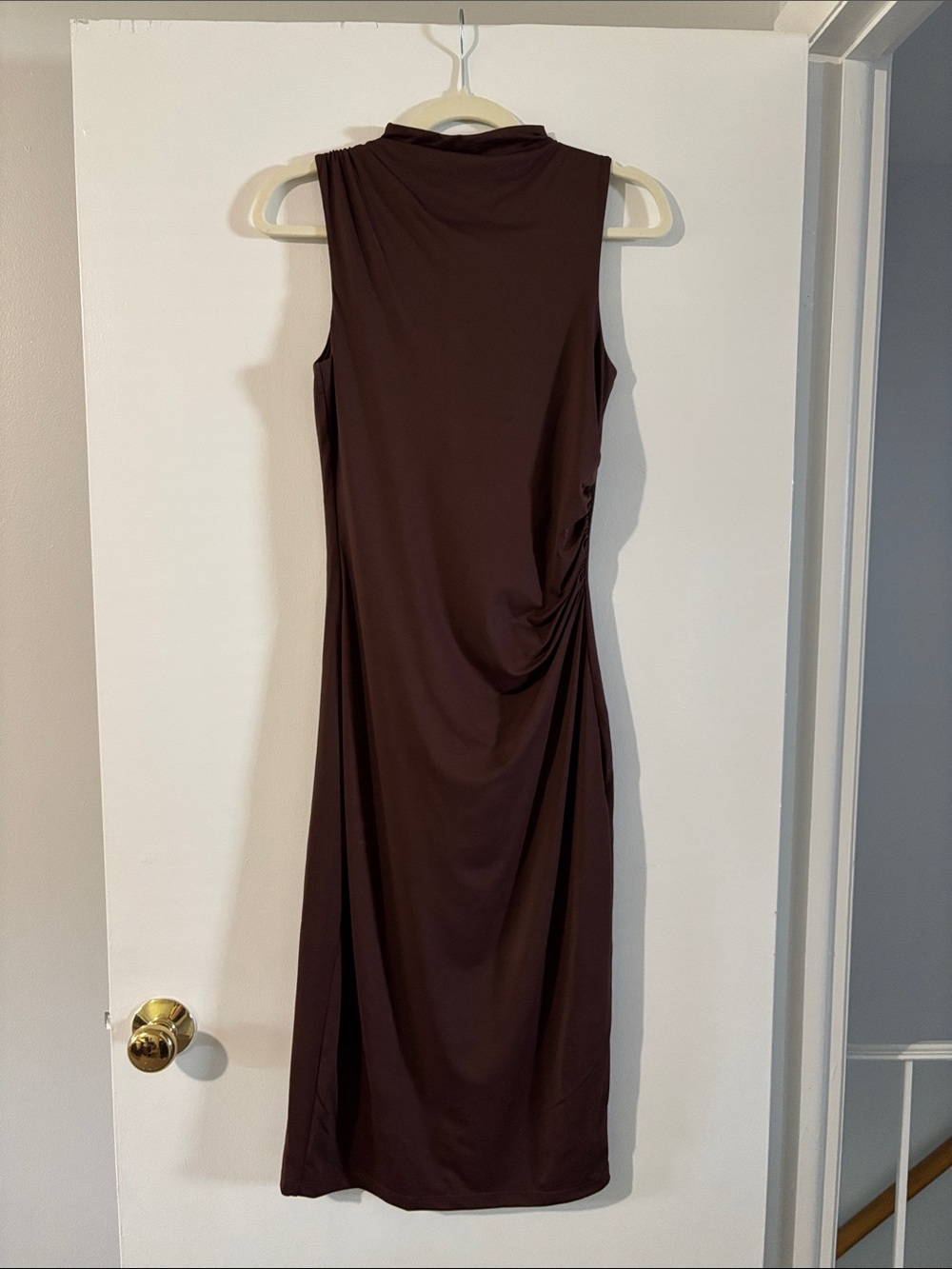 Bar III Sleeveless Chocolate Brown Midi Dress